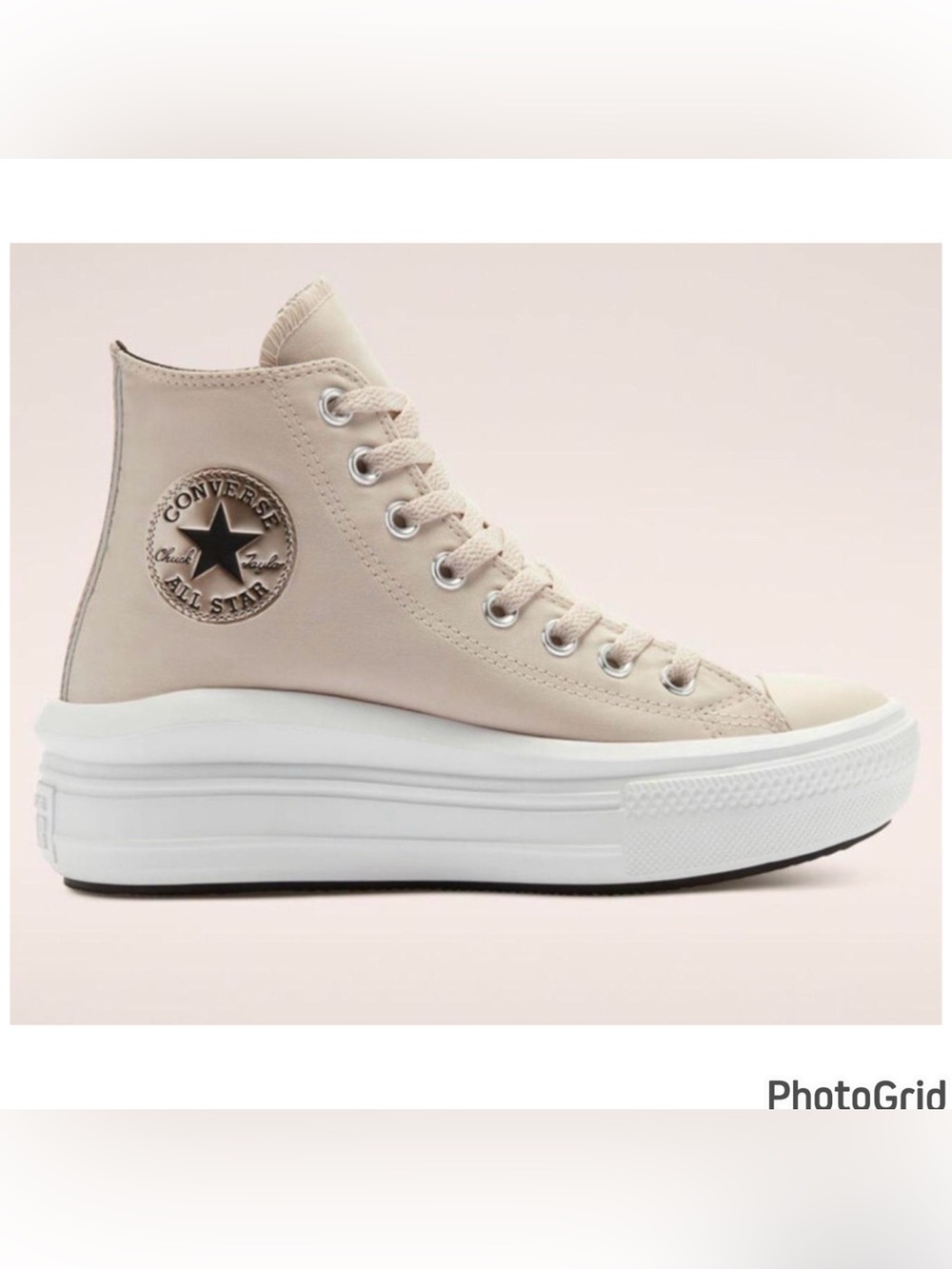 Converse High Top Platform Sneakers in Cream 8,5 NIB